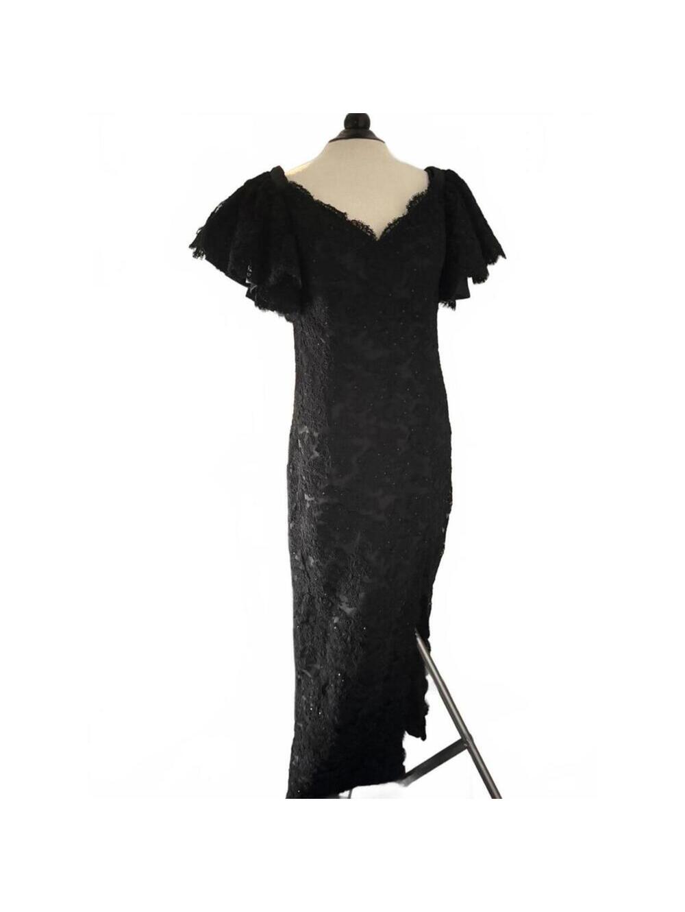 Elegant Black Lace Dress by Rose Taft